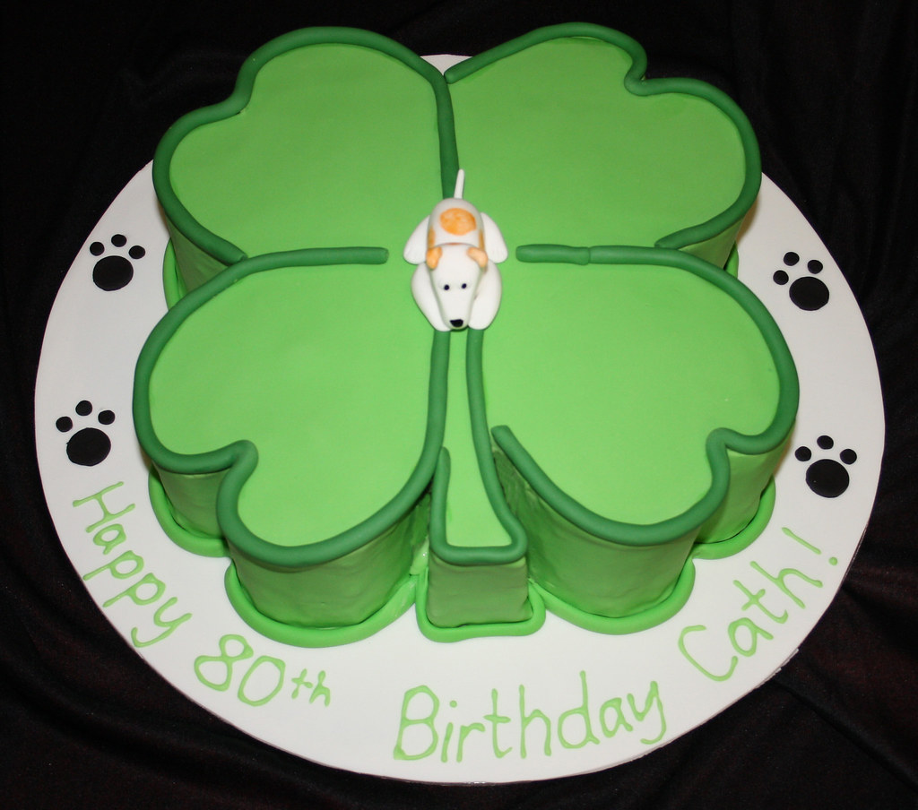 four leaf clover cake Sarah Flickr