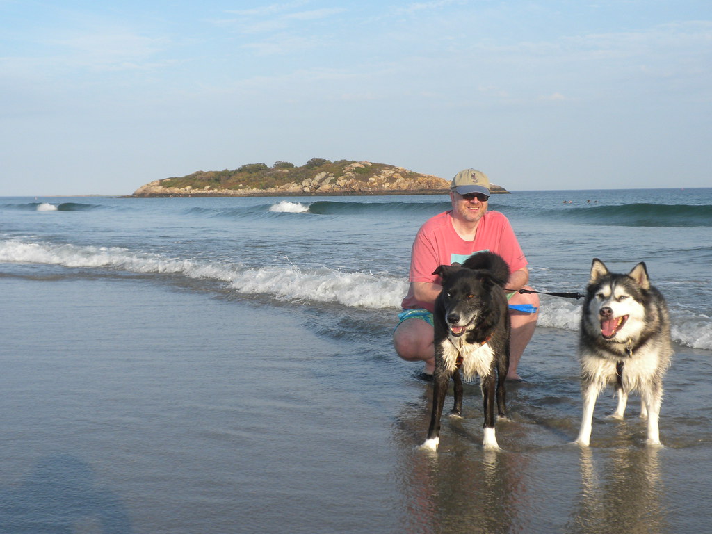 Me and the Dogs at Good Harbor Beach, Gloucester DSCN3826 Justin