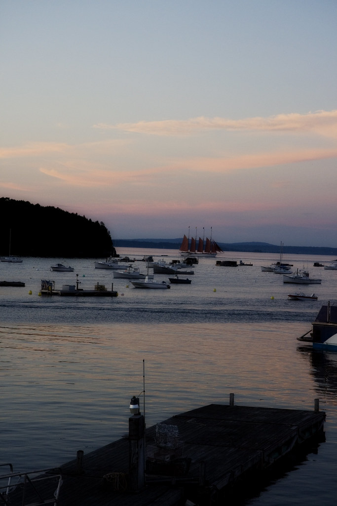 bhsunset2 Sunset in Bar Harbor. The fourmaster in the dis… Flickr