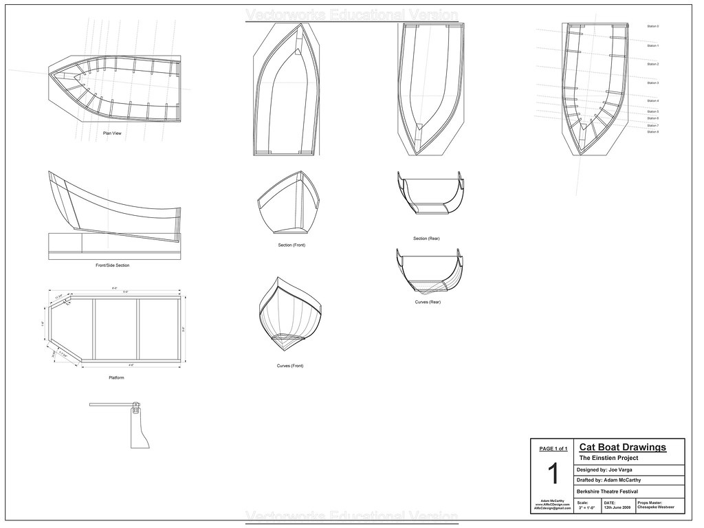 Cat Boat Vectorworks drafting done for the cat boat. The l… Flickr