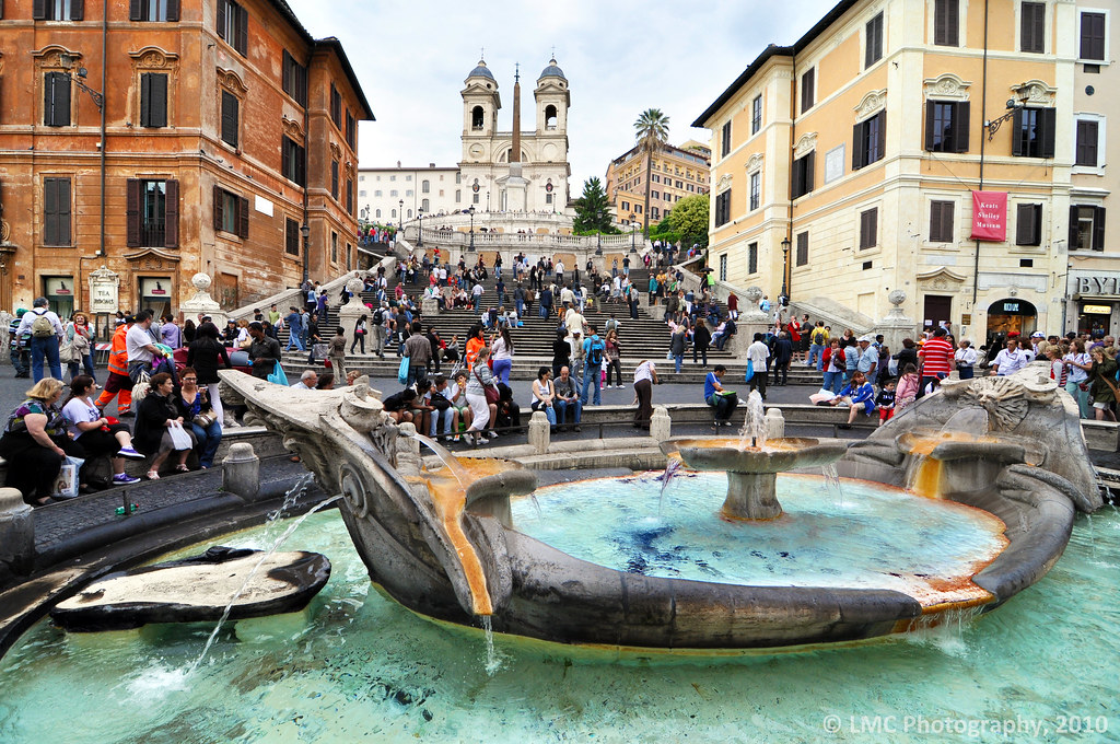 Spanish steps Fountain "The Spanish Steps are a set of s… Flickr