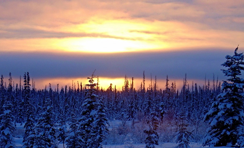 Alaska sunset on a cold winter day Now is when the bottom … Flickr