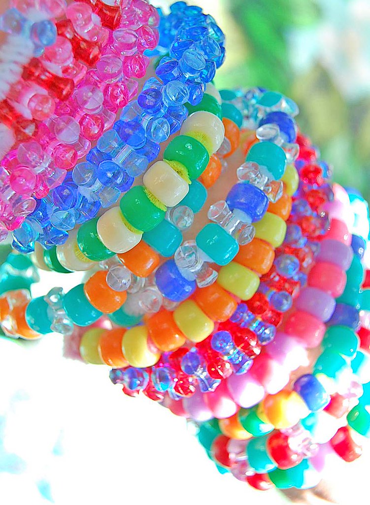 colorful bracelets made by my daughters... rose hip... Flickr