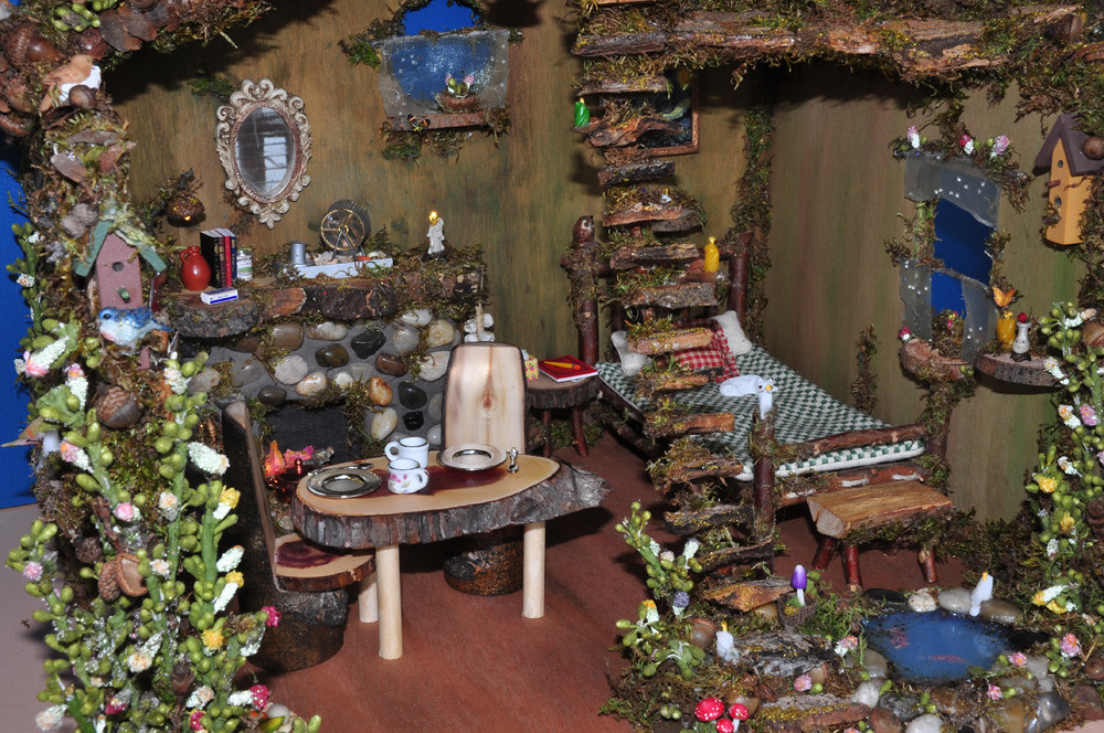 Fairy House with Furniture Our new fairy house is finally … Flickr