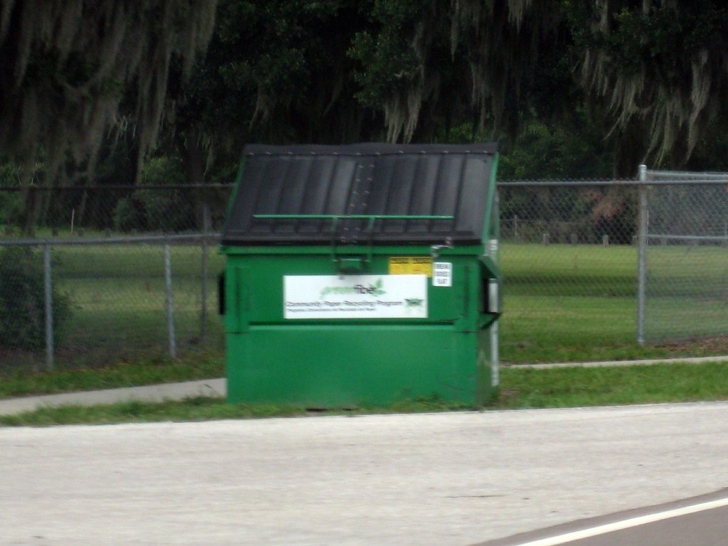 Green Fiber Recycling Dumpster Green Fiber Community Paper… Flickr