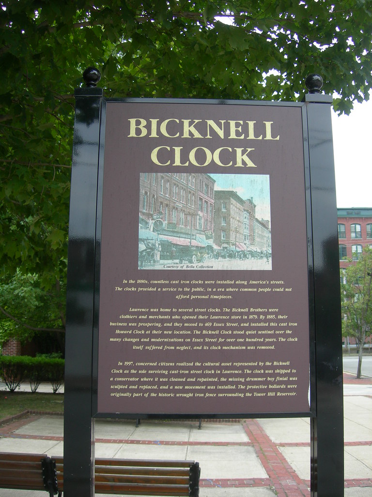 Bicknell Clock Historic Sign Lawrence, Massachusetts outsi… Flickr
