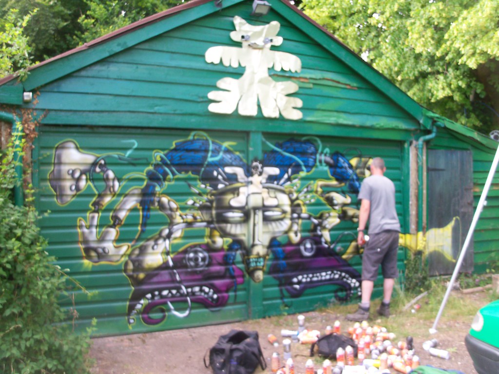 Garage Stage 2 Paul Boswell painting photo Anthony Wilson Flickr