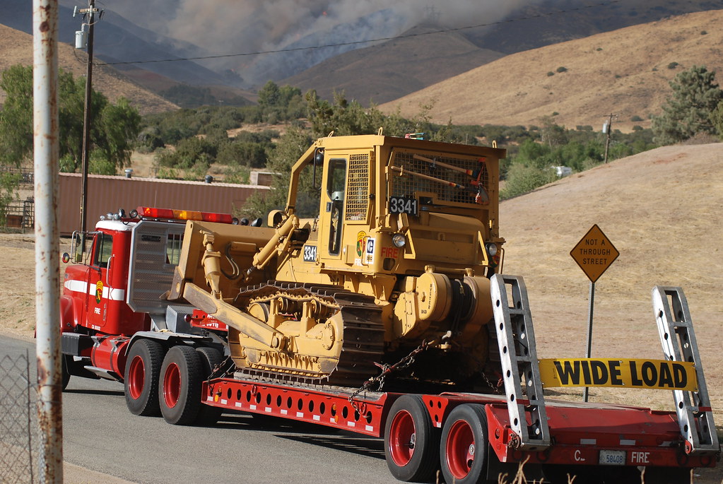 CAL FIRE BIG RIG LOWBOY TRUCK with DOZER 3341 a photo on Flickriver