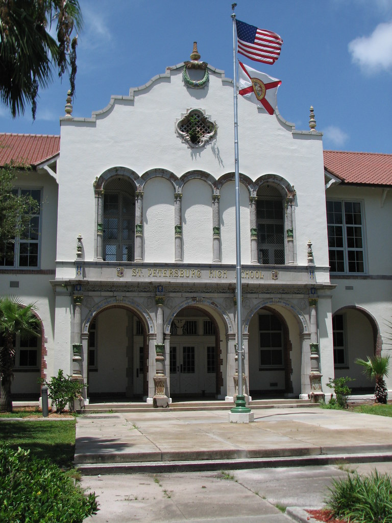 St. Petersburg High School The façade needs a little work,… Flickr