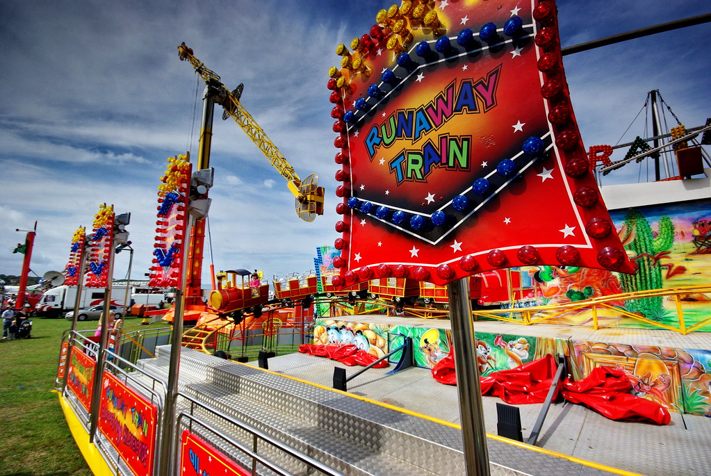 Runaway train at the carnival field Julian Birch Flickr