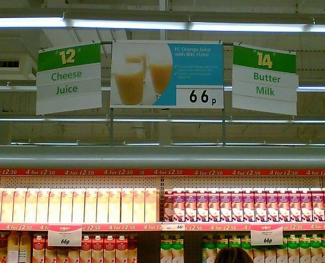 Cheese Juice In the aisle next to the Buttermilk. Derek Law Flickr
