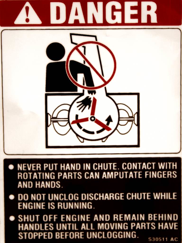 Snow Blower Warning Label and some say today's cartoons… Flickr