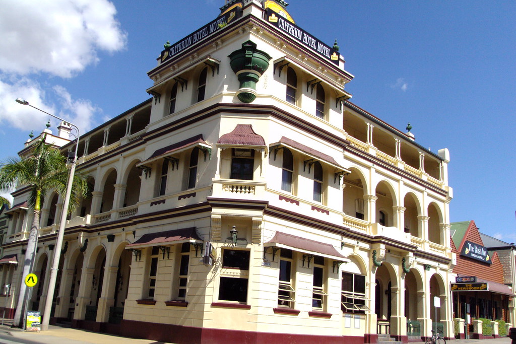 Rockhampton.3 storeyed brick hotel from 1898 has elaborate… Flickr
