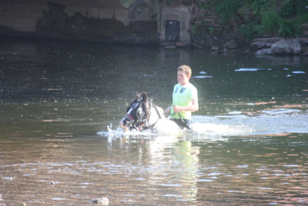 On horseback in the River Eden, Appleby Horse Fair 3rd Jun… Flickr