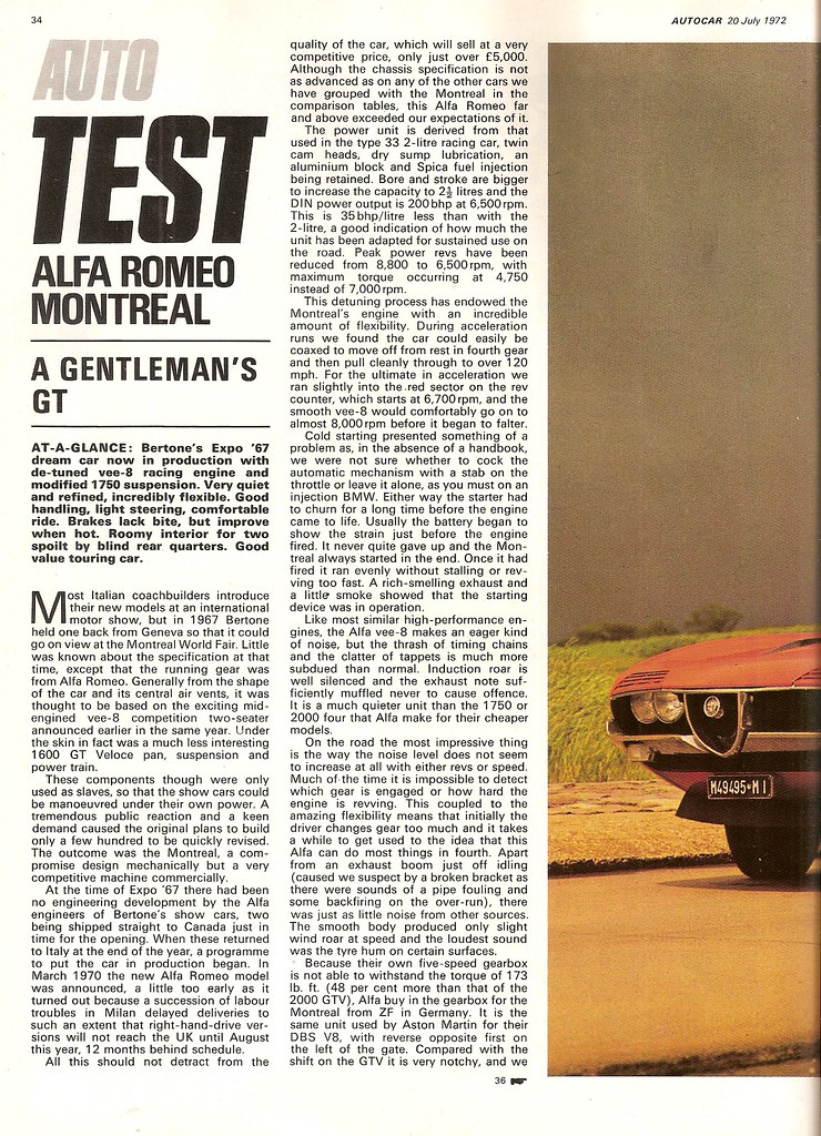 Alfa Romeo Montreal Road Test 1972 (1) Trigger's Retro Road Tests