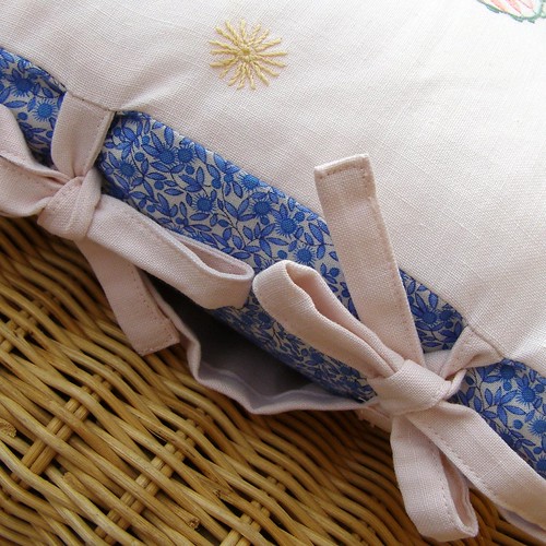 Vintage fabric cushion envelope opening padleigh Flickr