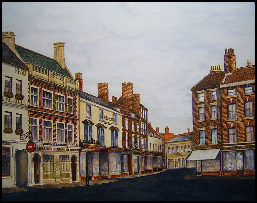 Gainsborough Art Market Place & Silver Street by C. List Flickr
