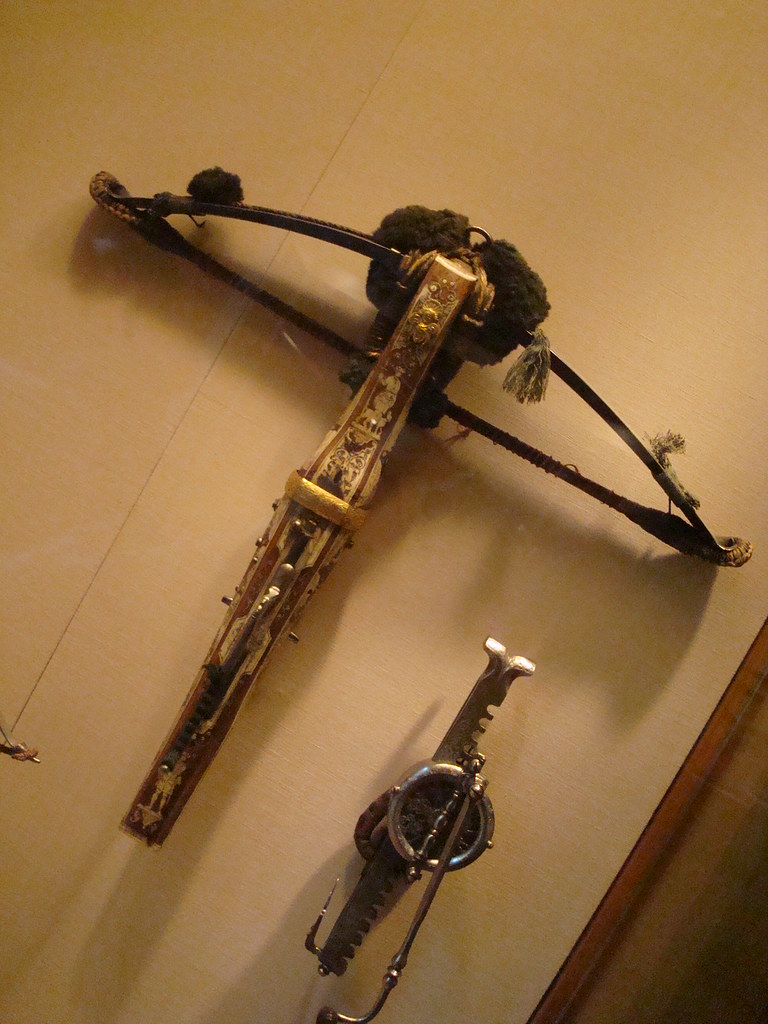 Crossbow Steel, brass, bone, wood, inlaid with engraved st… Flickr