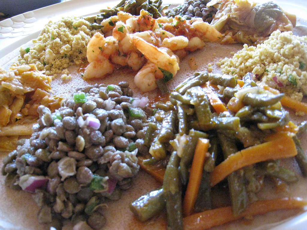 Shrimp Tibs Lunch Mesob Ethiopian Restaurant Montclair NJ Flickr