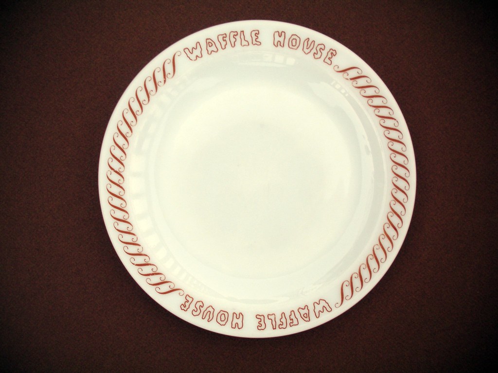 Waffle House plate Mfg. Pyrex Rick Flickr