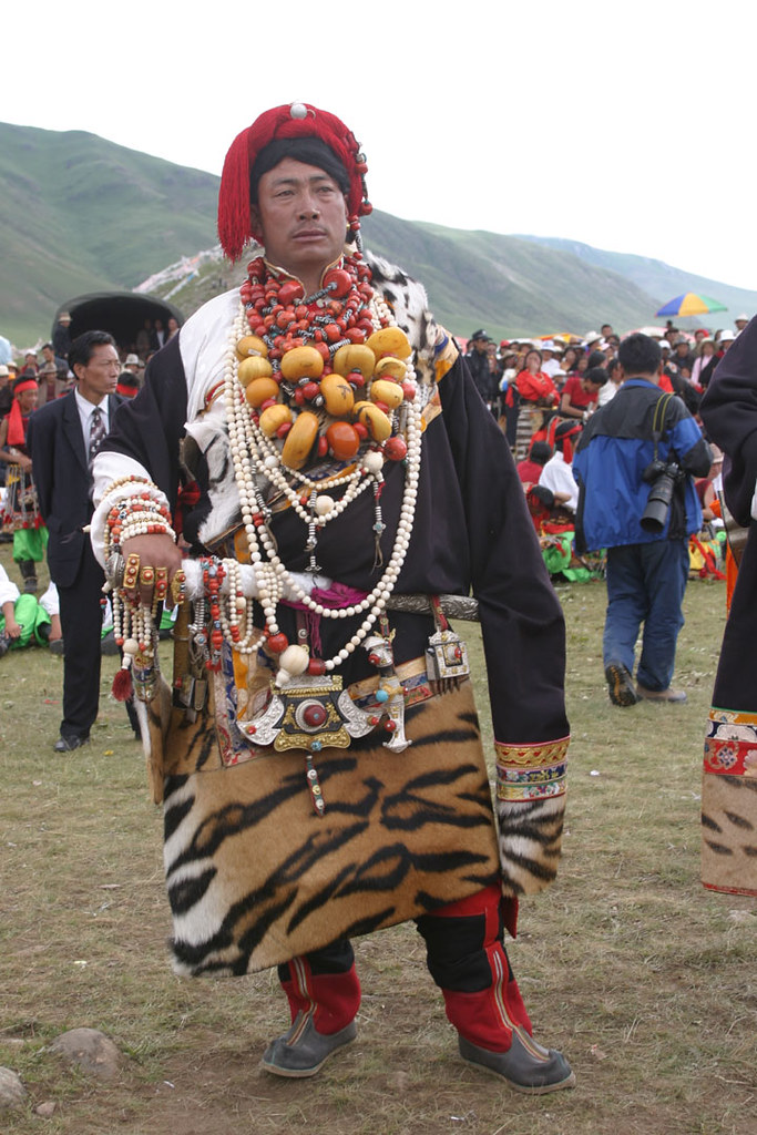 Khampa in Ceremonail Warrior Costume, Yushu Horse Festival… Flickr