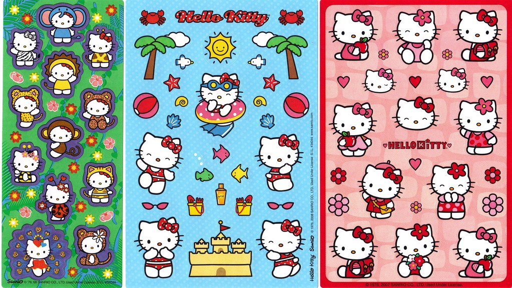 Hello Kitty Sticker sheets available Erin Flickr