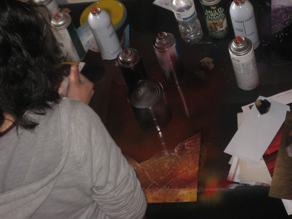 Class Spray Paint Art Art & DIY Club Flickr