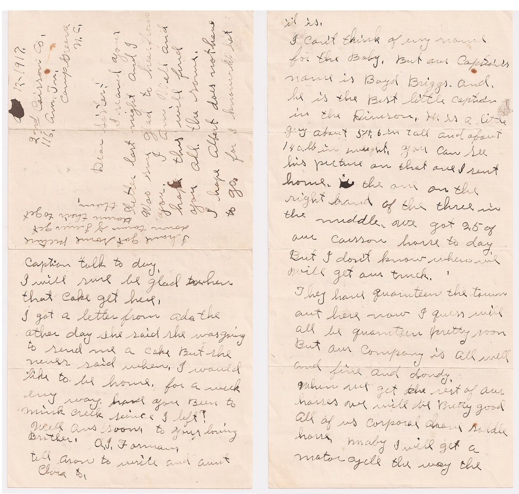 World War I letter from Fred Forman I found this letter in… Flickr
