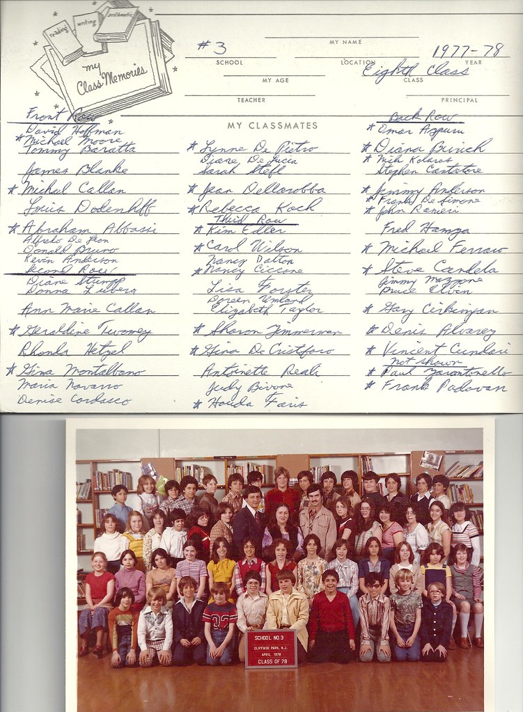 1978 Cliffside Park School 3 6th Grade Cliffside Park School 3 Flickr