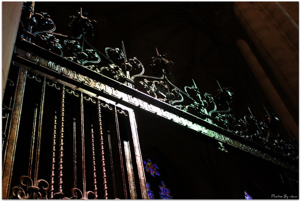 Wrought Iron Gate Inside the National Cathedral, with ligh… Flickr