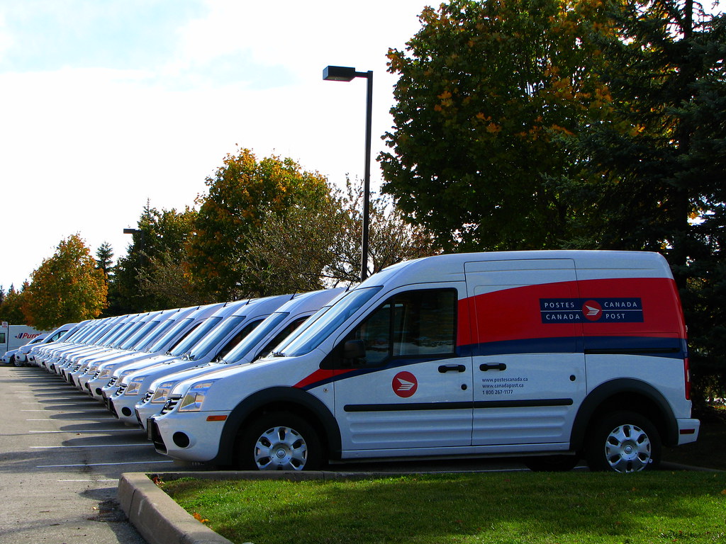 Canada Post's New Fleet Lots of Ford Transit Connect Vans!… Flickr
