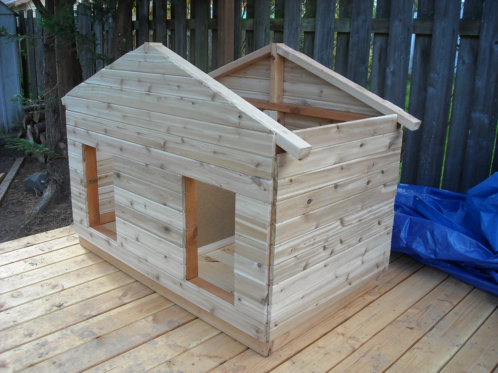 Dog Run Put the Siding on the Dog House The cedar tongue… Flickr
