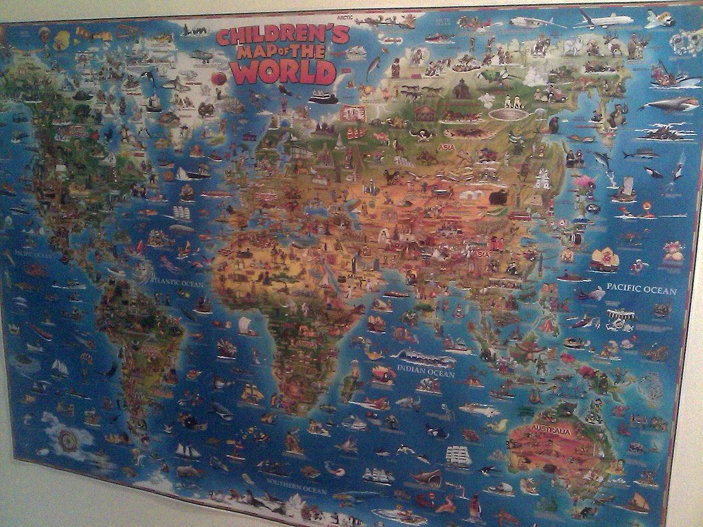 Chicago On The World Map Map of the World Chicago_Road7 Flickr