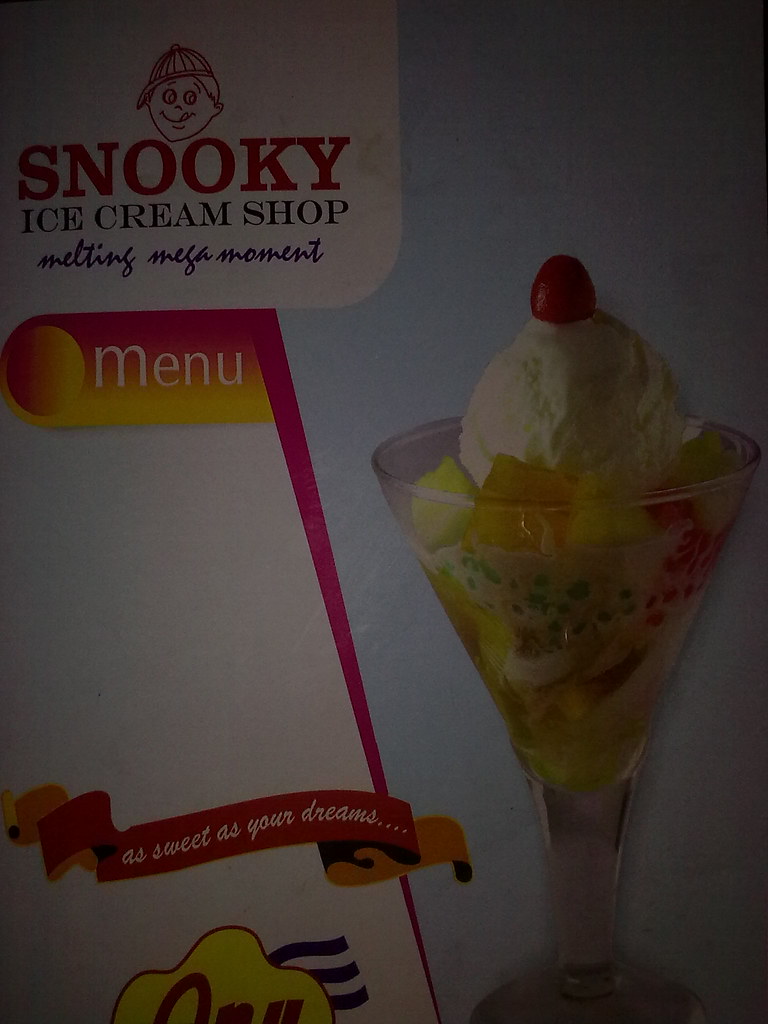 Menu snooky ice cream Flickr