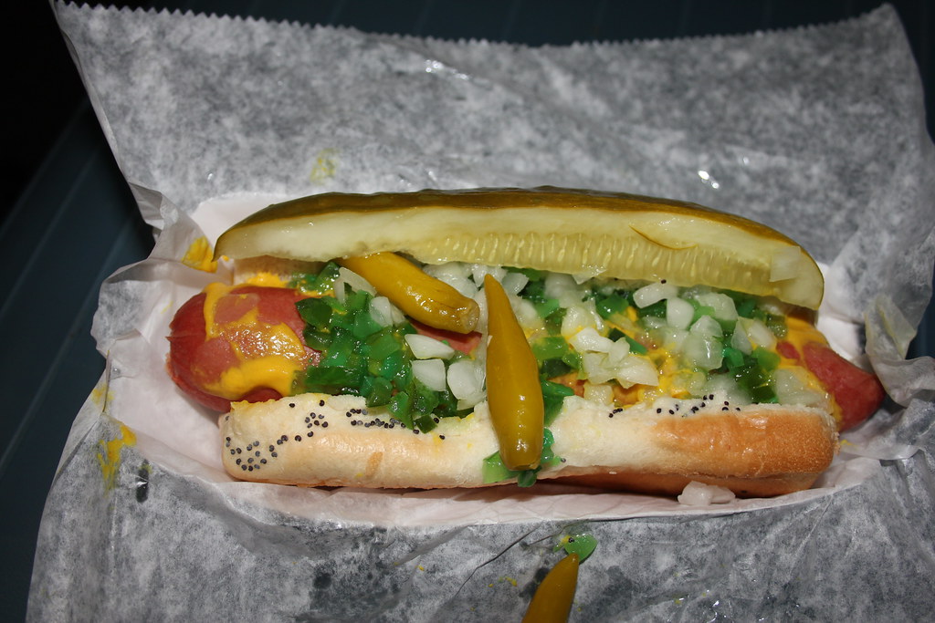 Chicago style hot dog O'Hare Airport Navin75 Flickr