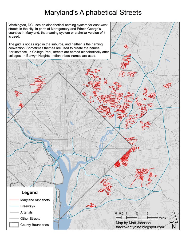 Suburban Maryland Streets Alphabetical Extent Matt' Johnson Flickr