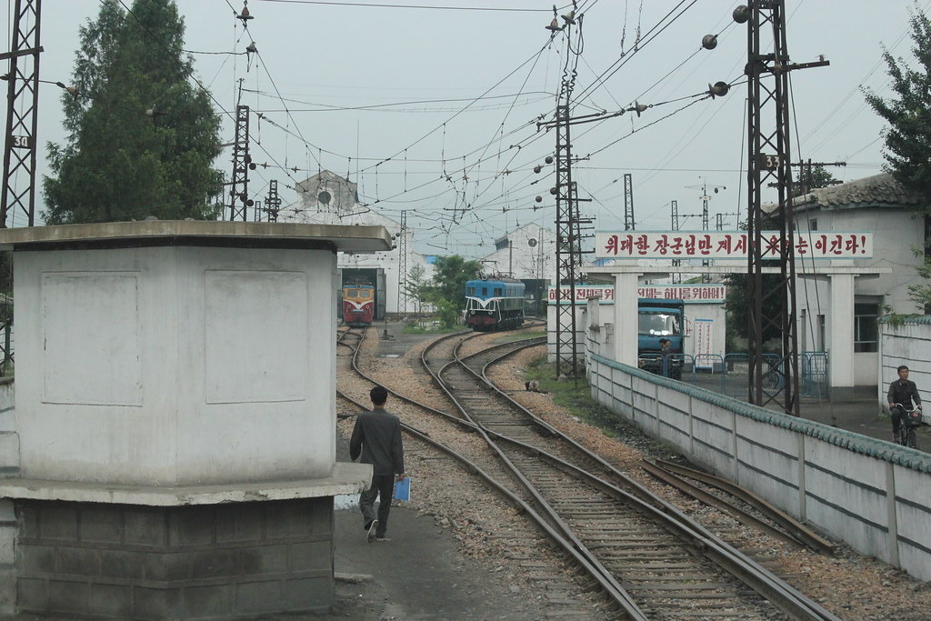 Railway Yard in Kowon North Korea Taken while crossing the… Flickr