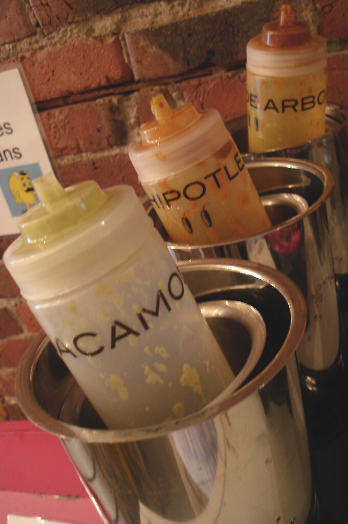 Salsa Bar Taken at La Taqueria on West Hastings in Vancouv… Vancouver Bites! Flickr