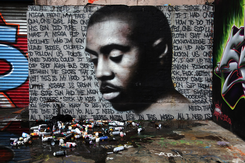 NAS Mural All I Need Is One Mic... Yo, all I need is