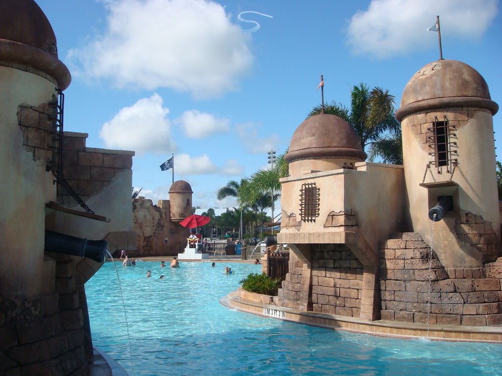 Disney's Caribbean Beach Pirate Themed Pool partyhare Flickr