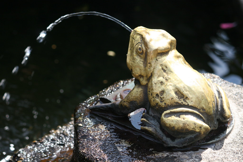 Bronze Frog Fountain, Butchart Gardens © All Rights Reserv… Flickr
