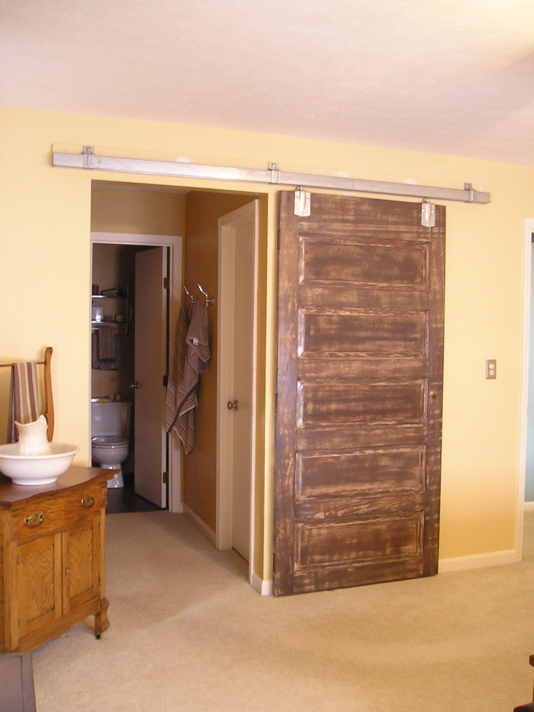 barn door barn door to hide bathroom jennash Flickr