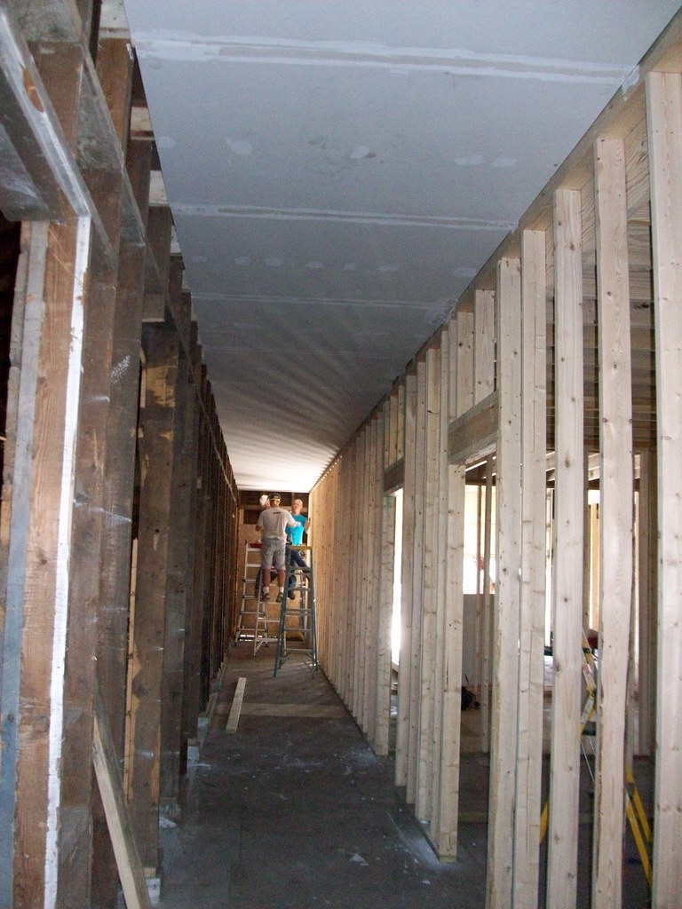 Drywalling A Ceiling / Finishing the Garage Part 1 Insulating and