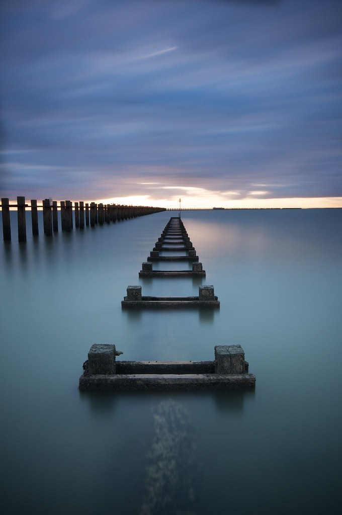 Shoeburyness, SouthendonSea SS3, Vereinigtes Königreich Sonnenaufgang