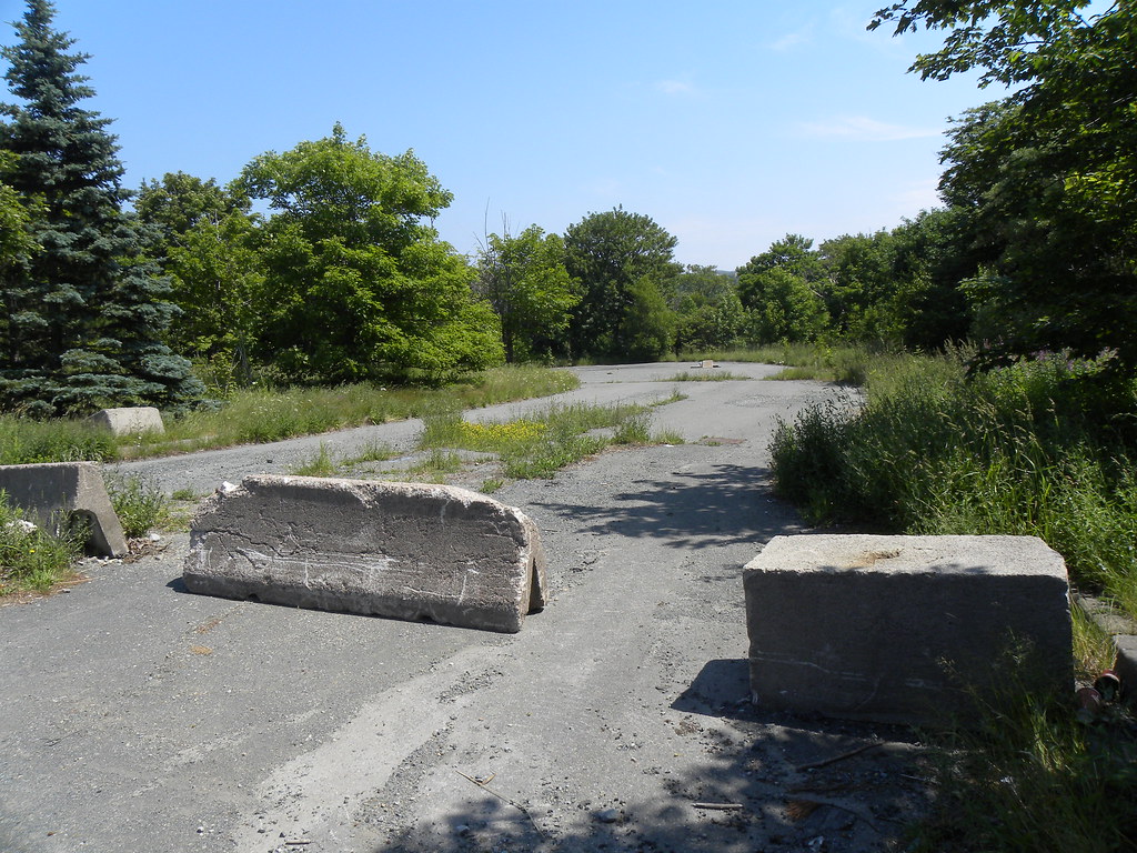 putting up barriers Halliday Pl. was a street in name only… Flickr