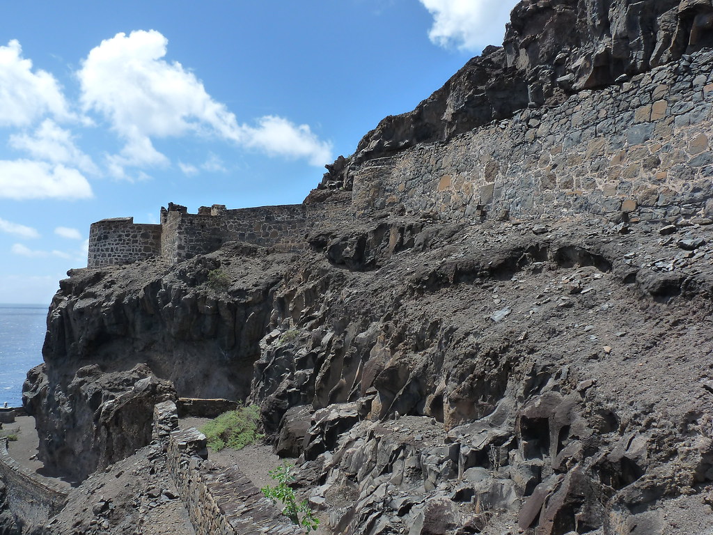 St. Helena, Banks' Battery Three tier battery looking towa… Flickr
