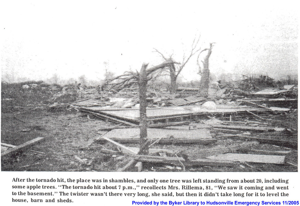 Jenison, MI Harry Rillema farm on 20th Avenue. 1956Tornadoes Flickr