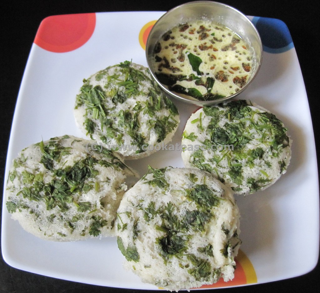 Kothamalli (Coriander Leaves) Idli Recipe for this dish is… Flickr