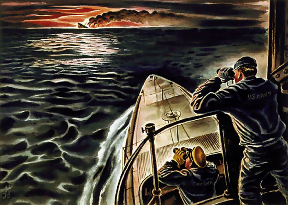 WW2 artists at war US submarine James Vaughan Flickr