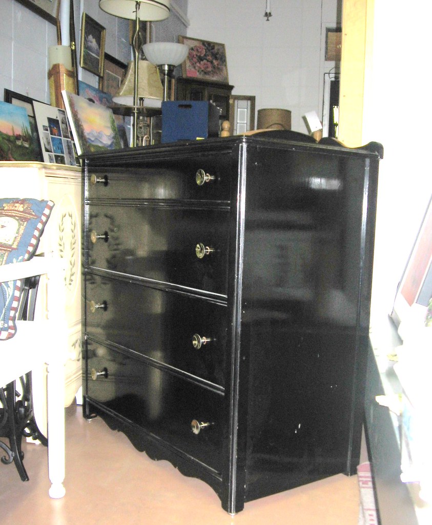SOLD Black antique dresser The Living Room Consignment … Flickr